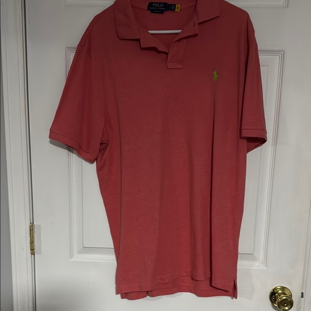 Polo by Ralph Lauren Men's Pink Polo Shirt